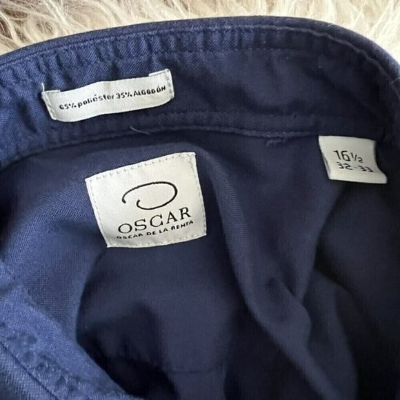 OSCAR de la Renta Button down Shirt Blue Size 16 1/2 (32 - 33) Long Sleeve - Picture 6 of 6